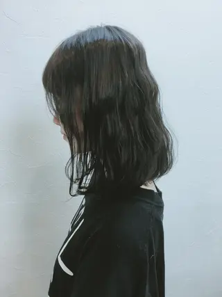 ミディアム カラー 菅沼 まみのヘアスタイル