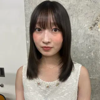 セミロング 伊藤ほのか/パーマ /酸性ストレートのヘアスタイル