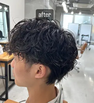 パーマ メンズ カズキ🌼曲がる 縮毛矯正のヘアスタイル