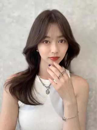 ロング カラー 映える顔まわり/前髪 特化 💗 ユキマのヘアスタイル