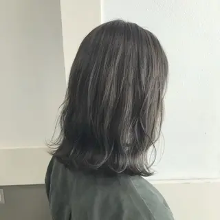 ミディアム カラー 表参道/ハイライト バレイヤージュのヘアスタイル