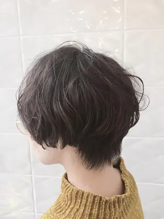 ショート パーマ 💗大人艶×髪質改善 カラー💗AYAKIのヘアスタイル