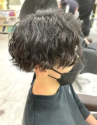 ショート パーマ メンズ 🌻メンズカット 落合諒🌻のヘアスタイル