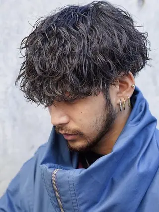 ショート カラー パーマ メンズ SENTA✨メンズ パーマ✨fifth栄のヘアスタイル