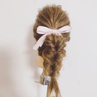 ミディアム ヘアアレンジ 💖透明感カラー💖 mayukoのヘアスタイル