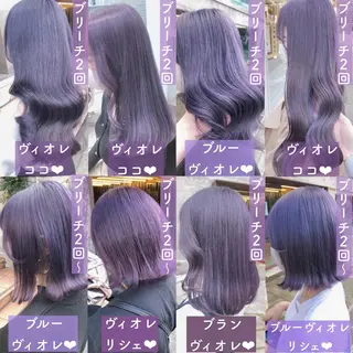 セミロング カラー ヘアアレンジ メンズ キッズ 💟Chloe原宿店 🩶ハイトーンのヘアスタイル