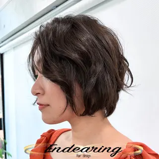 パーマ Endearing 銀座/レイヤーカットのヘアスタイル