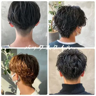 ショート カラー パーマ メンズ 波巻きスパイラルパー マ/シャドウパーマ駿のヘアスタイル