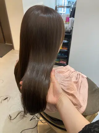 セミロング ✨色持ちの良い艶 カラー✨蟹江真世のヘアスタイル