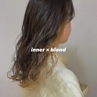 セミロング カラー 安富 舞のヘアスタイル