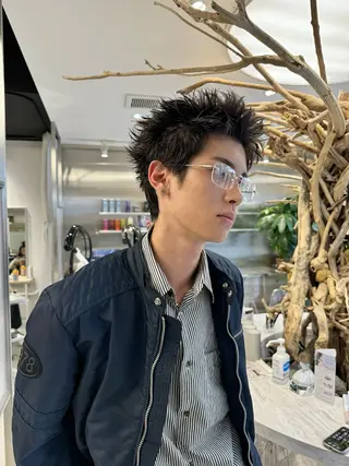 ショート メンズ メンズパーマ特化 ふうきのヘアスタイル