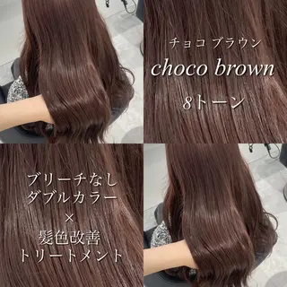 カラー 🤍ブリーチなし ブラウンhimi🤍のヘアスタイル