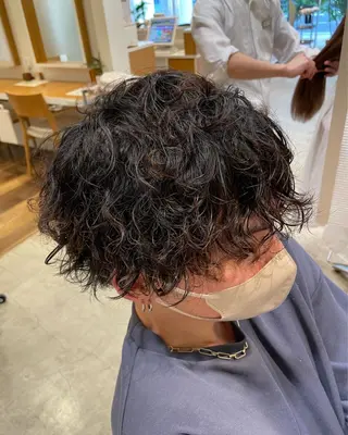 パーマ ショート✨ボブ スタイル田﨑大雅✂️のヘアスタイル