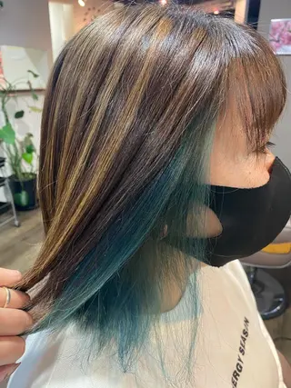 ミディアム カラー pep natsumiのヘアスタイル