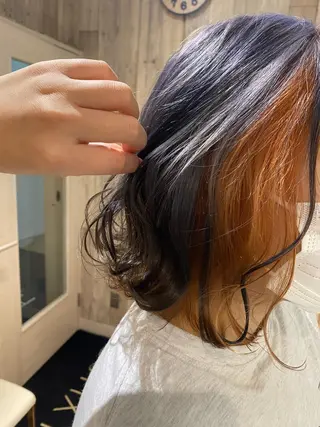 ミディアム Re:MAKE所属・ジャニヲタ美容師 推しカラー中平海帆のヘアスタイル