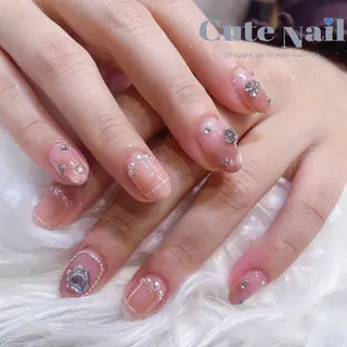 ネイル ️🫧もこ 艶感ネイル🫧のネイルデザイン