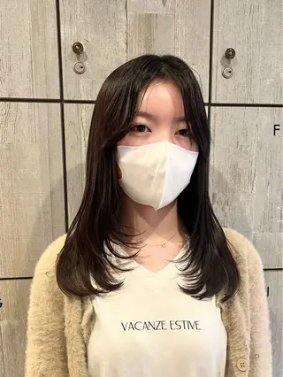 セミロング ♡ナナコ♡ レイヤー/艶髪のヘアスタイル