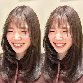 ミディアム カラー 透明感カラー×レイヤ ー🧊横田 冴のヘアスタイル