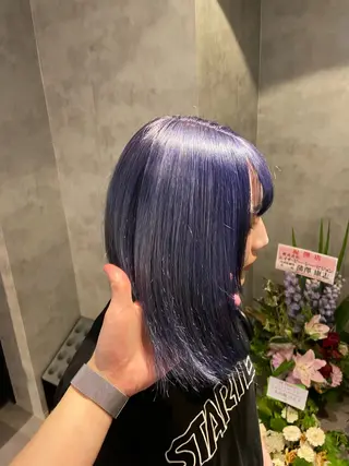 ロング カラー ヘアアレンジ レイヤー×透明感カラ ーHAYATOのヘアスタイル