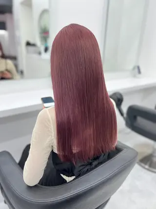 ロング カラー 💖似合わせカラー レイヤー💖縮毛矯正のヘアスタイル