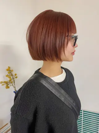 ショート 梅田/ハイトーン/ 透明感カラー/縮毛のヘアスタイル