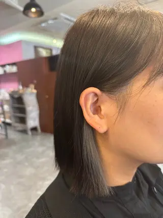 ミディアム 髪質改善デザインカラ ー/ヒロイケカズマサのヘアスタイル