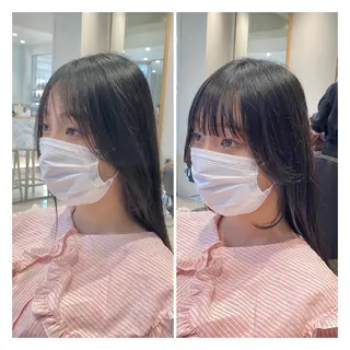 ロング カラー 赤み消しグレージュ 🫒ｒｅｏｎのヘアスタイル