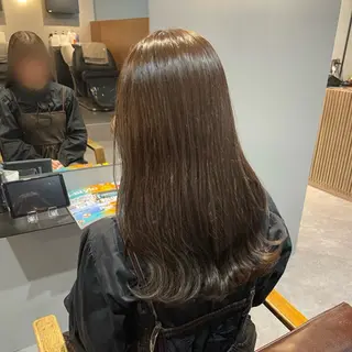 セミロング Mimi🎀ブリーチ なし透明感 Ｗカラーのヘアスタイル