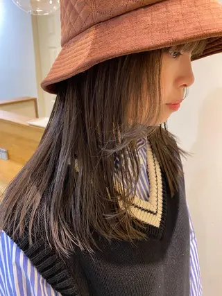セミロング カラー solo店長 大橋康智のヘアスタイル