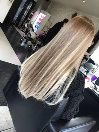 ロング カラー 最高級シールエクステ 💜Fave/あかねのヘアスタイル