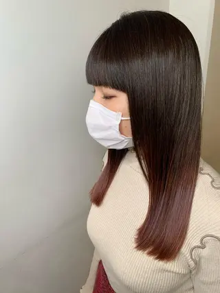 セミロング カラー 【ロングウルフカット 姫カット】伊藤裕哉のヘアスタイル