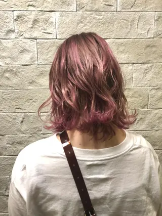 ミディアム カラー AYAKA 下北沢suuのヘアスタイル