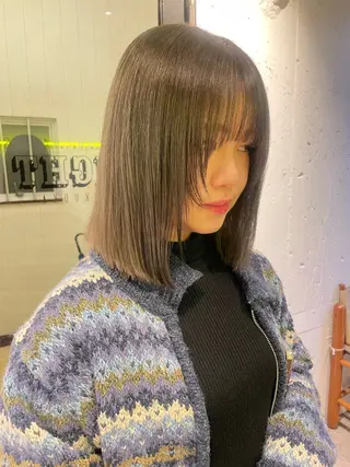 ミディアム カラー hisano / ハイトーン･透明感のヘアスタイル