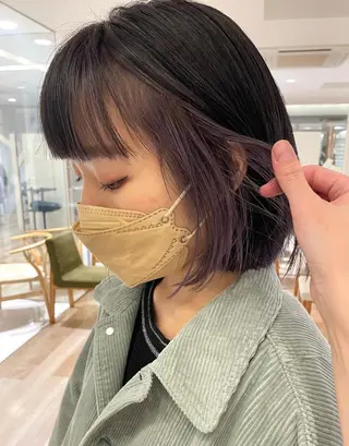 ミディアム カラー 髪質改善カラー/ボブ 🌻Mutsumiのヘアスタイル