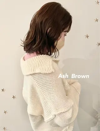 ミディアム カラー 市川 千夏のヘアスタイル