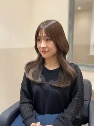 ロング カラー 堤　葵生/透明感カラ ー/髪質改善縮毛矯正のヘアスタイル