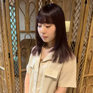 ミディアム カラー io濱川 遥のヘアスタイル