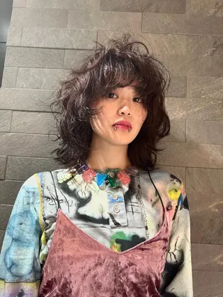 ミディアム パーマ Tetta 🤙のヘアスタイル
