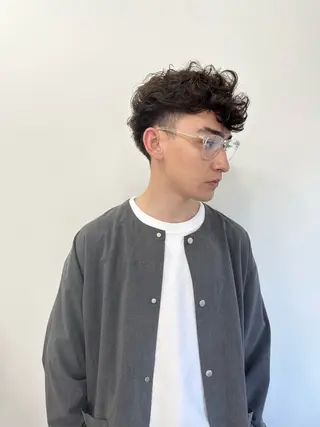 ショート メンズ 朝がラクになるパーマ トウバルタイキのヘアスタイル