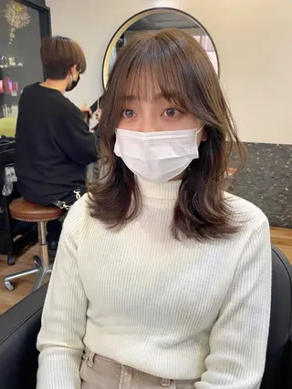 ミディアム カラー 似合わせレイヤー 🇰🇷荒木洋文のヘアスタイル