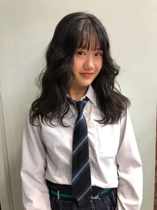 セミロング risa/ 名古屋美容室のヘアスタイル