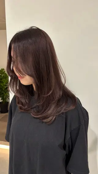 セミロング カラー 🎀透明感× 赤み消し🎀正源のヘアスタイル