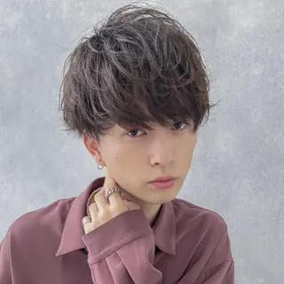 パーマ メンズ ショート カラー Mens salon ANDYのヘアスタイル