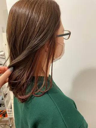 セミロング カラー . AYUKAのヘアスタイル