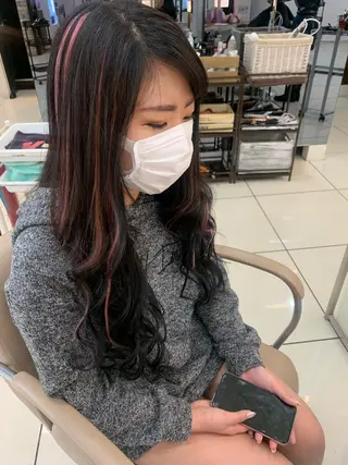 ロング カラー 羽エクステ🩷 🤍まき🤍のマツエク・マツパデザイン