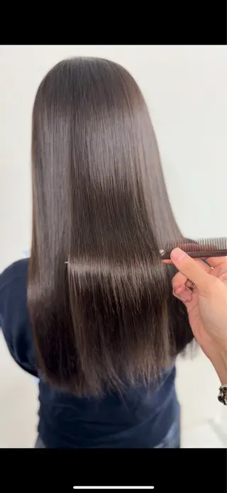 ロング りきと🦋河原町 縮毛矯正/艶カラーのヘアスタイル