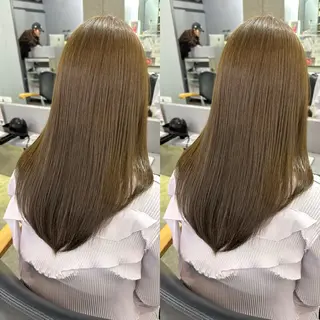 セミロング 髪質改善🩵縮毛矯正 代々木/木下のヘアスタイル