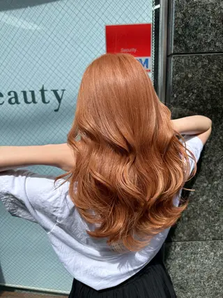 セミロング カラー ブリーチ koheiのヘアスタイル