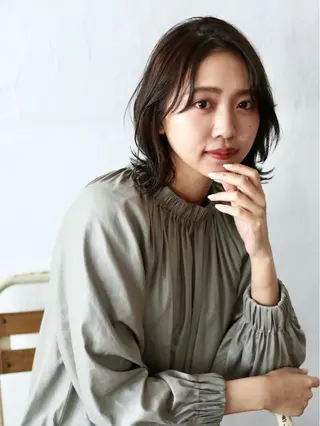 ミディアム カラー ヘアアレンジ 土屋 紗也果のヘアスタイル