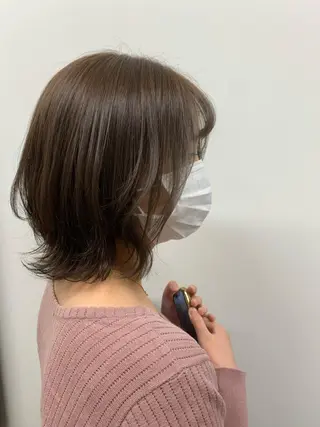 ミディアム Ririkoボブ 透明感カラー🤍のヘアスタイル